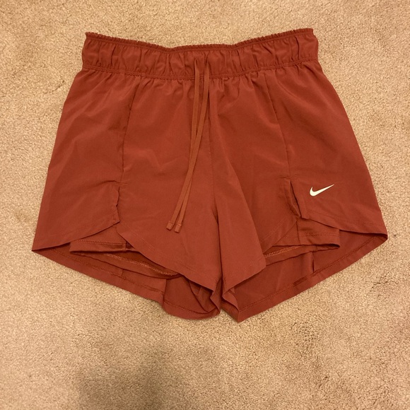 Nike Pants - Nike Women's Athletic Shorts Rust Red with White Swoosh